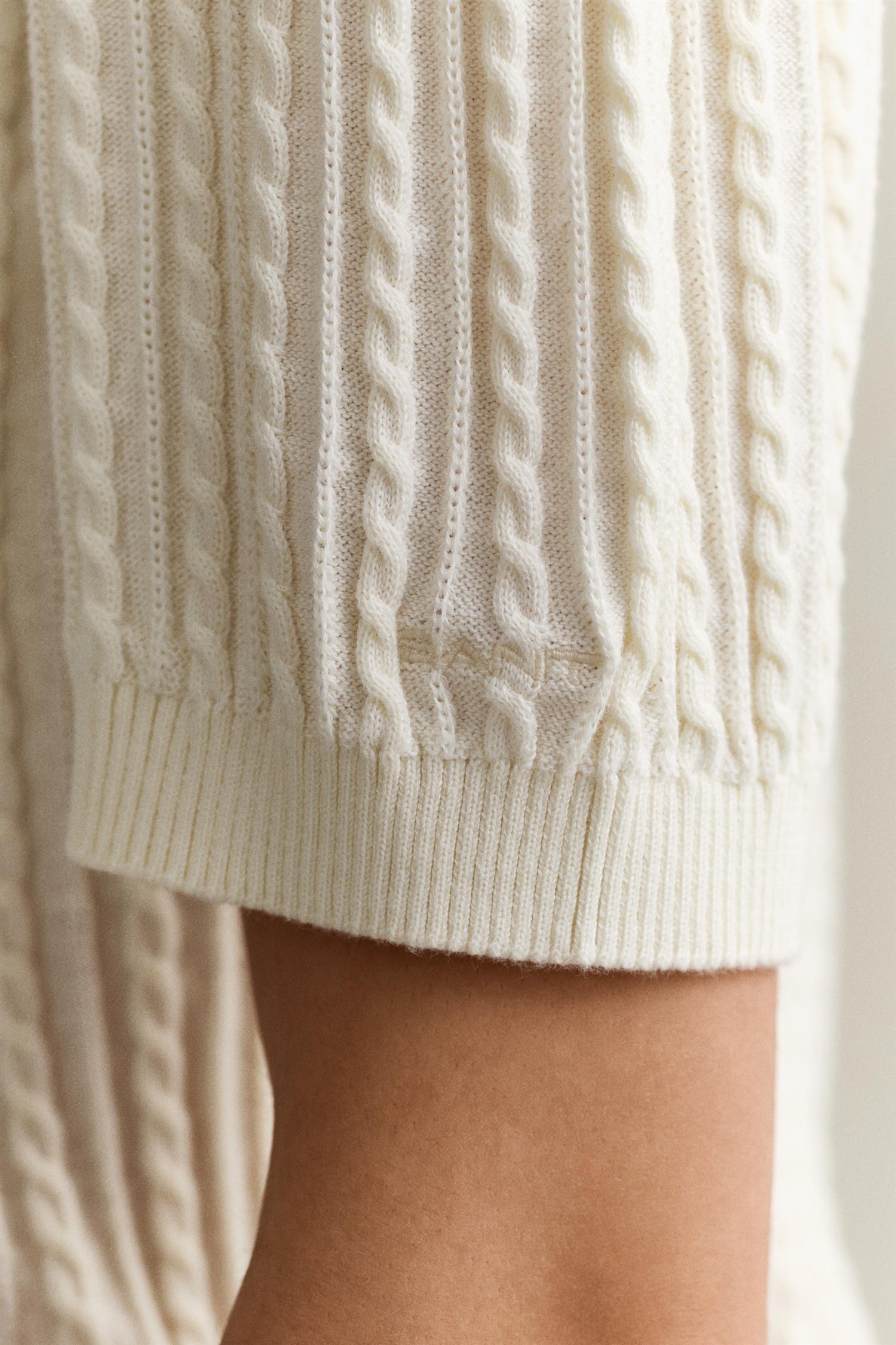 Cotton Cable C-Neck Ss