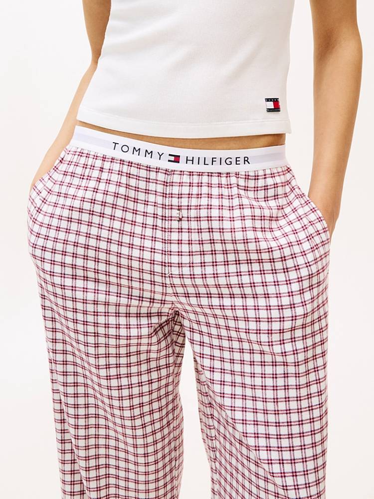 PLAID PRT FLANNEL PANTS