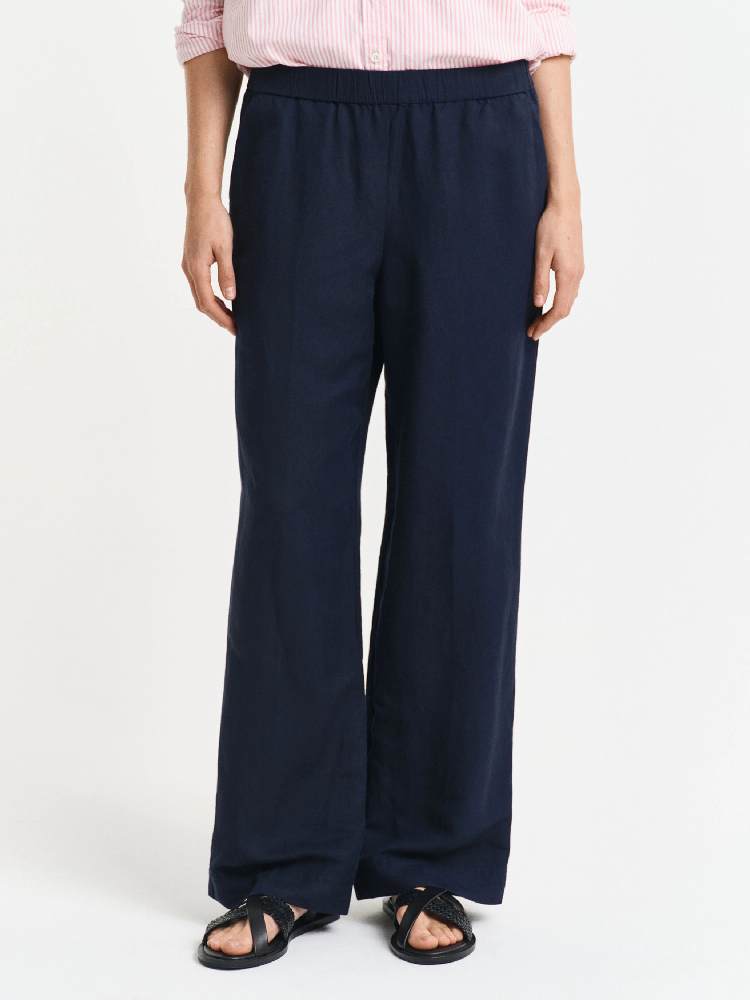LINEN BLEND PULL ON PANTS