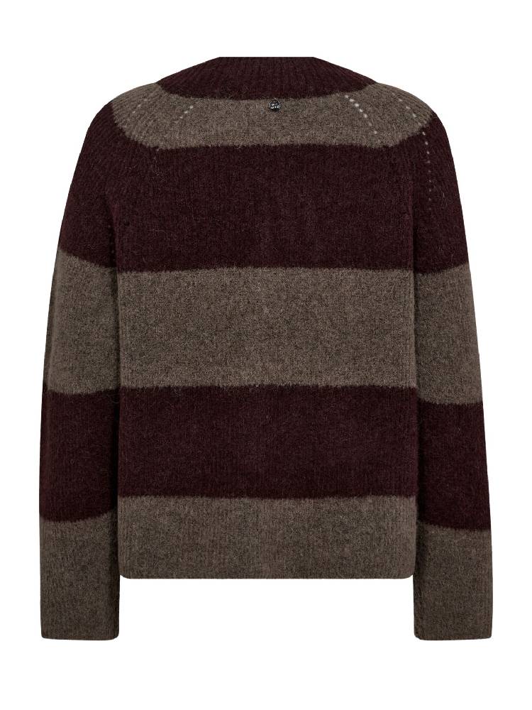 MMTaci Stripe LS V-Neck Knit
