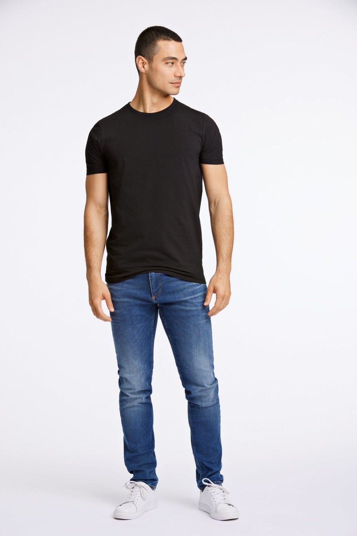 Mens stretch crew neck tee S/S