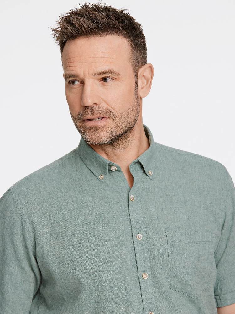 Cotton/linen shirt S/S