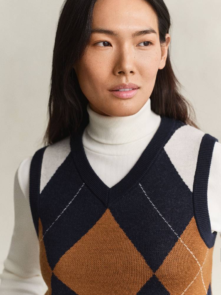 Argyle V-Neck Vest