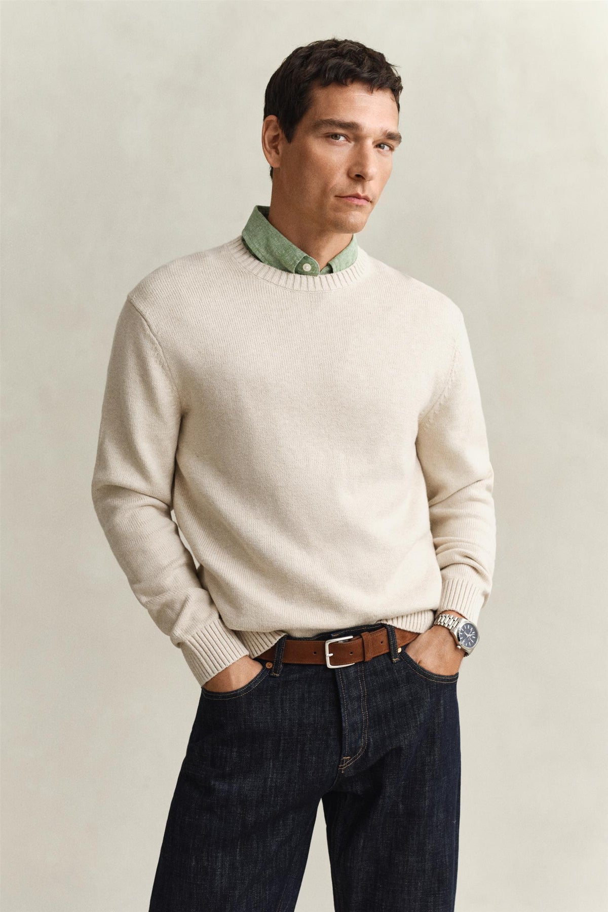 Cotton Blend C-Neck