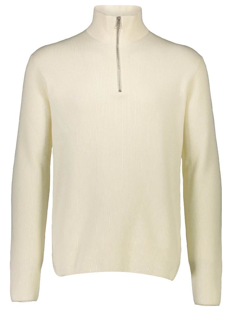 Half zip rib knit