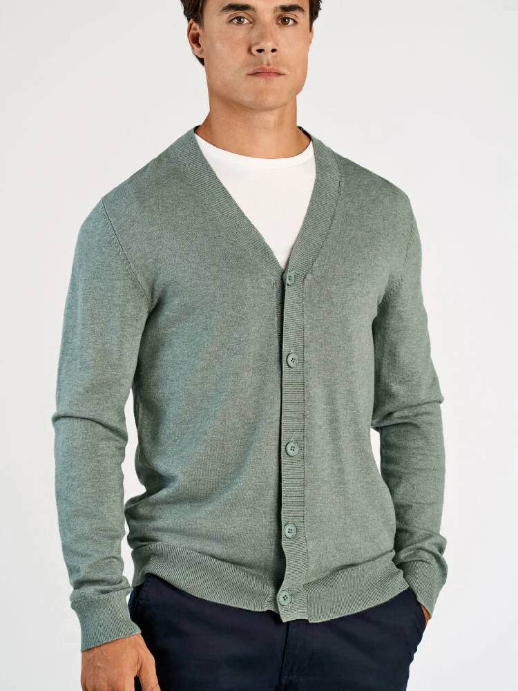 Ecovero v-neck button cardigan