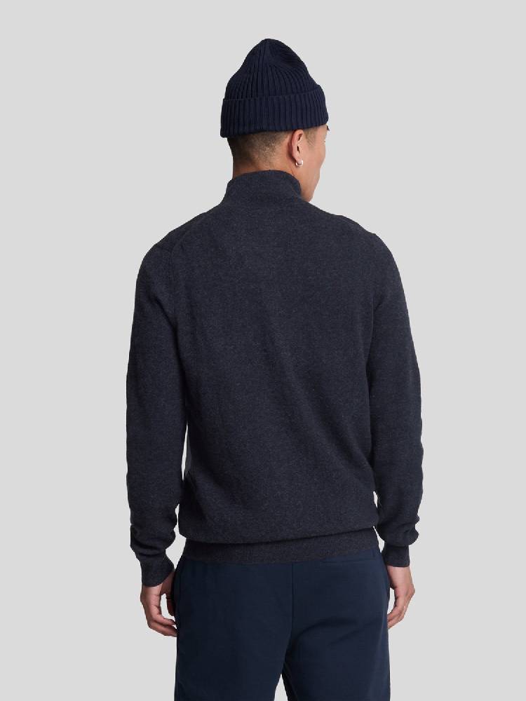 Lambswool Blend Zip Through Cardigan