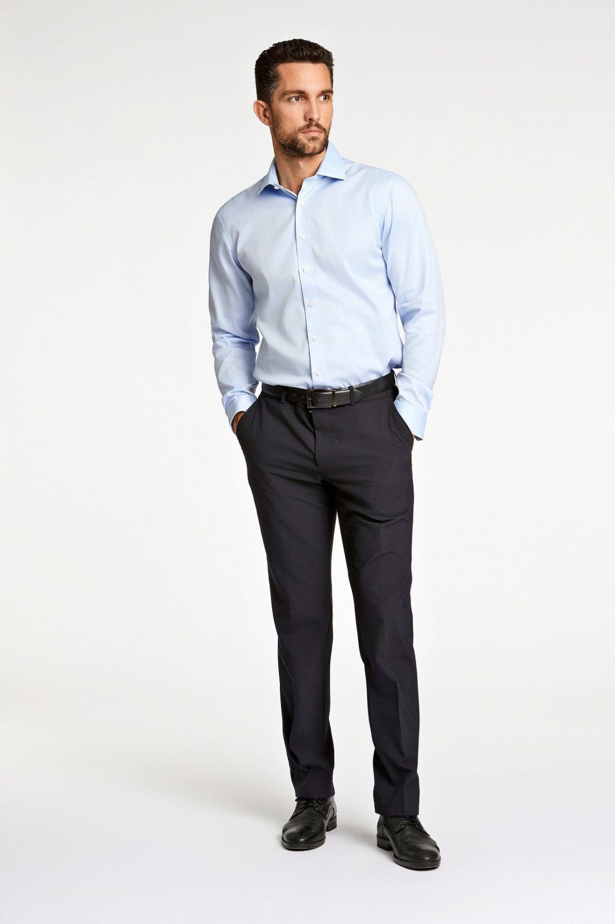 Plain fine twill shirt, WF LS