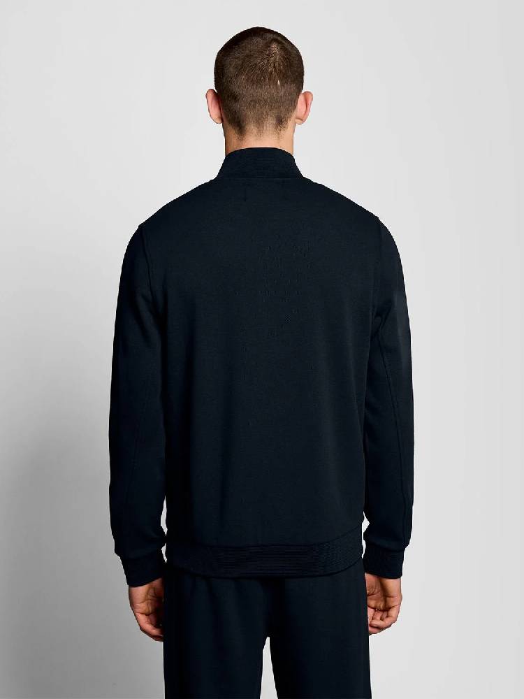 Pique Zip Through Sweatshirt