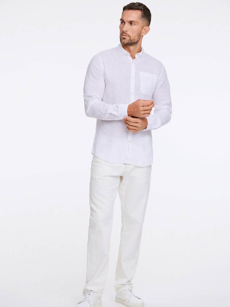 Pure linen L/S shirt