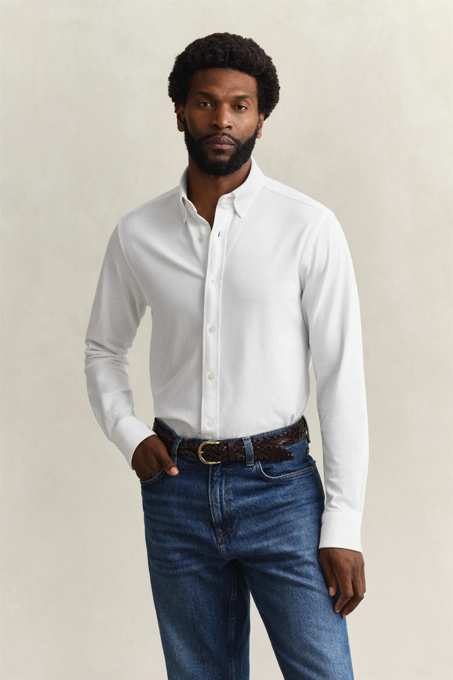 REG JERSEY PIQUE STRETCH SHIRT