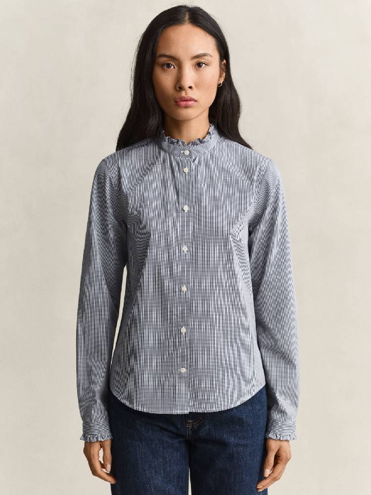 Reg Classic Poplin Frill Blouse
