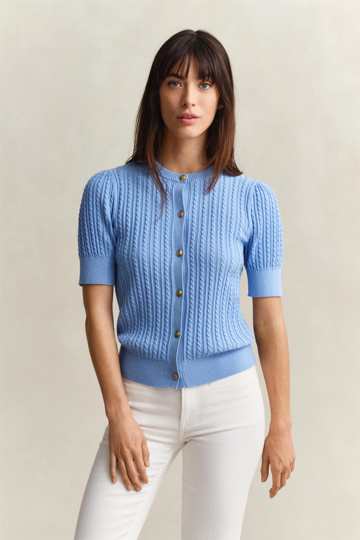 Cotton Cable Ss Cardigan