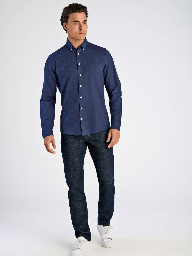 Mélange brushed shirt L/S