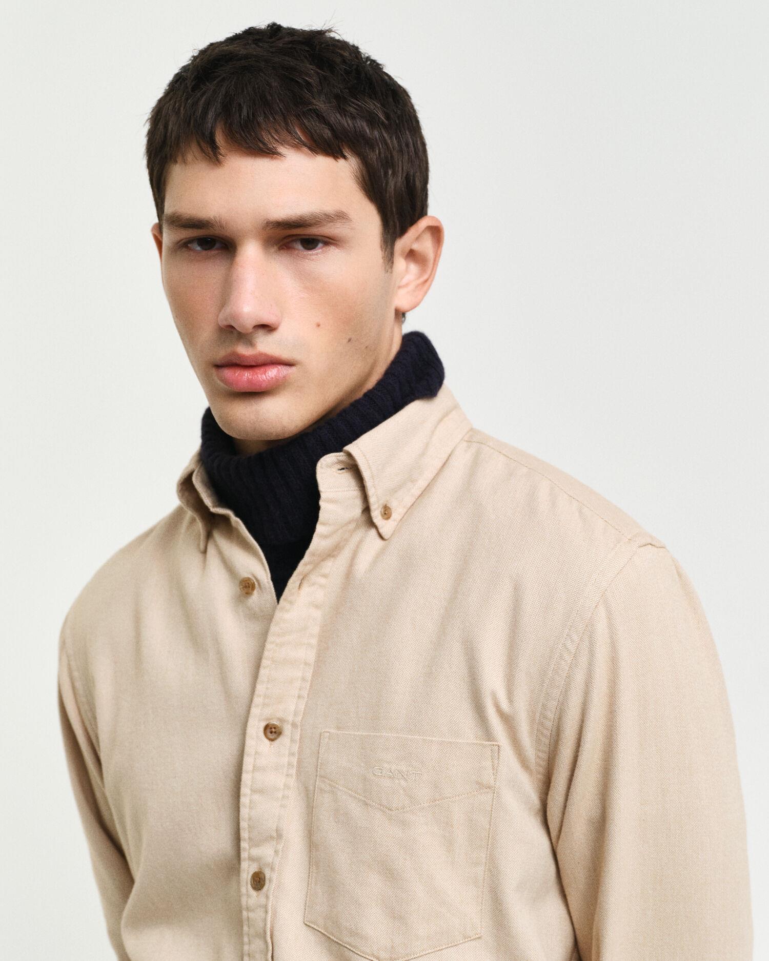 REG HERRINGBONE FLANNEL SHIRT
