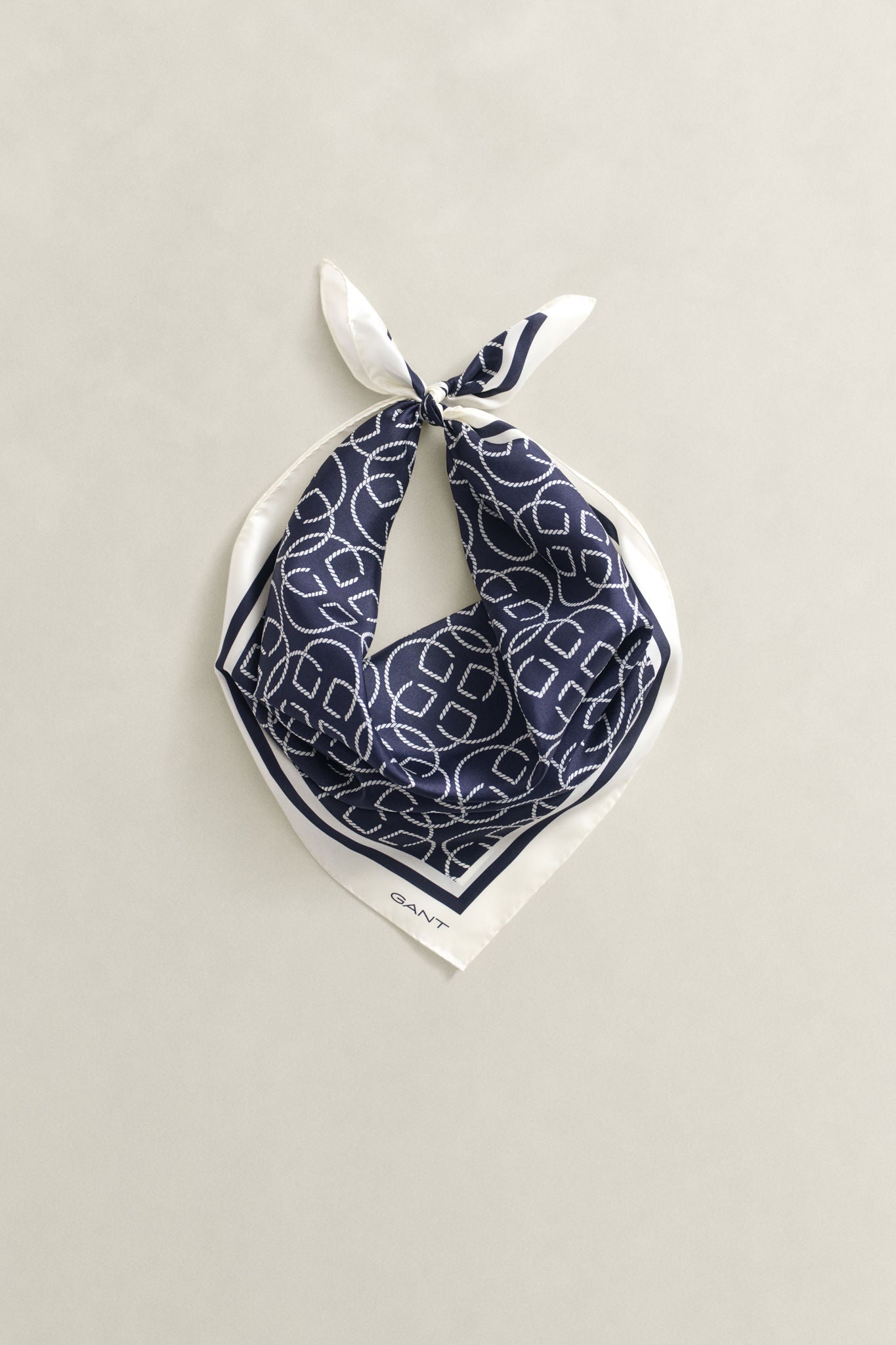 Monogram Print Silk Scarf