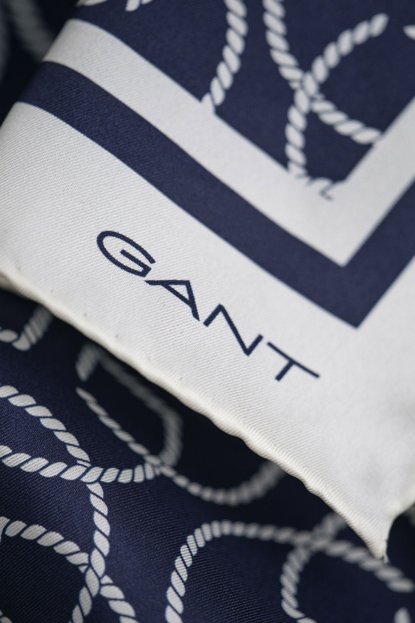 Monogram Print Silk Scarf