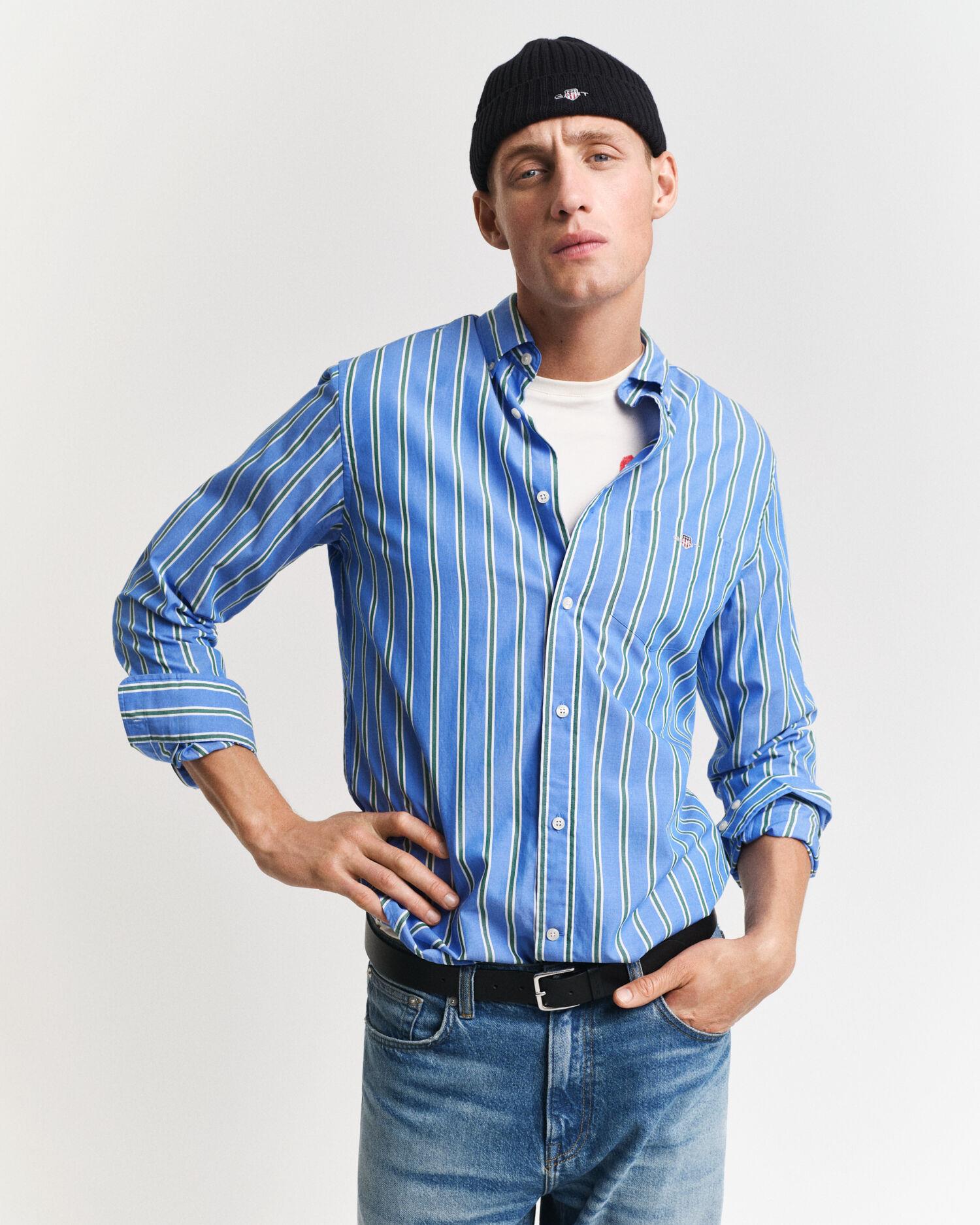REG CLASSIC POPLIN STRIPE SHIRT