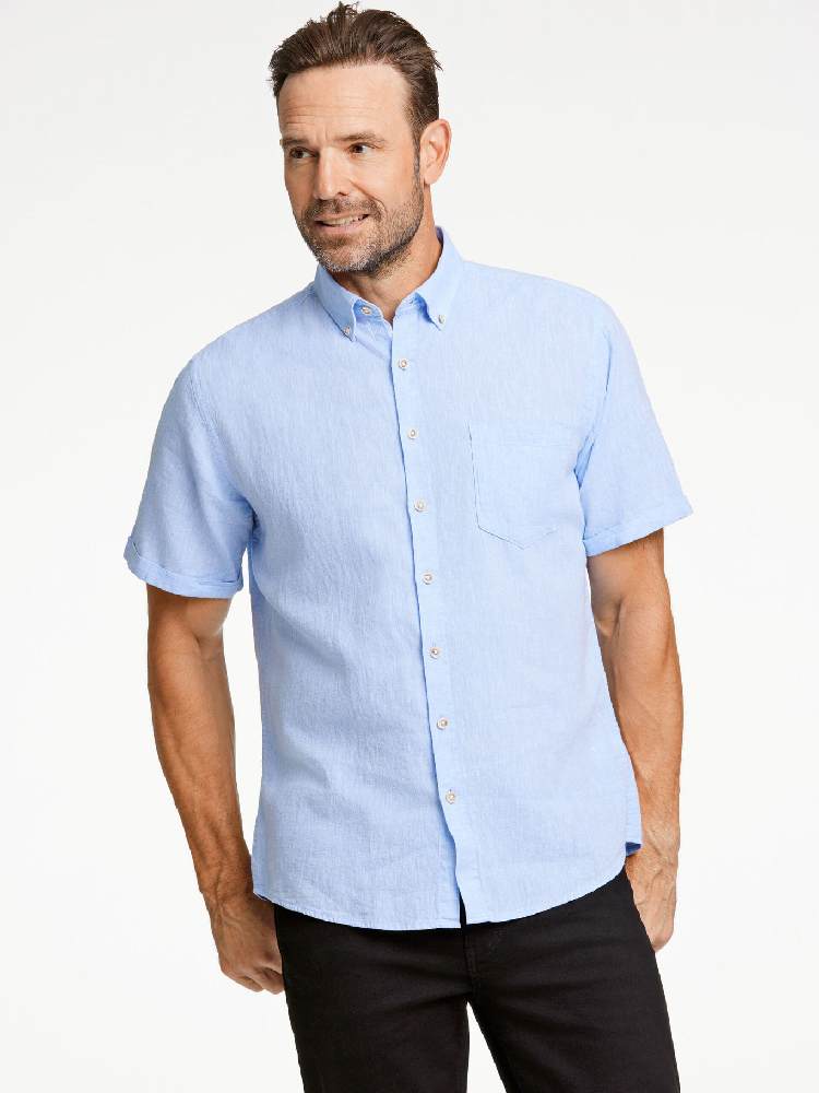Cotton/linen shirt S/S