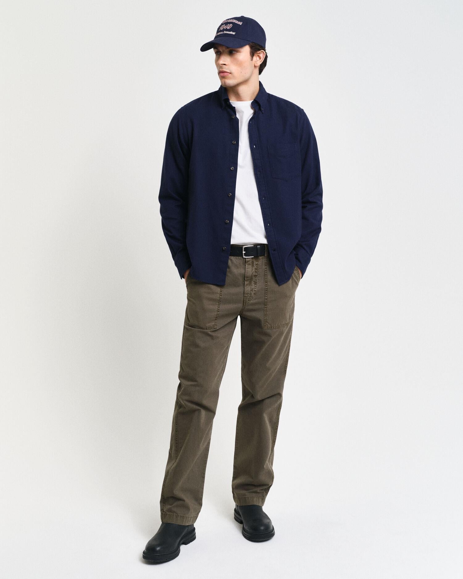 REG HERRINGBONE FLANNEL SHIRT