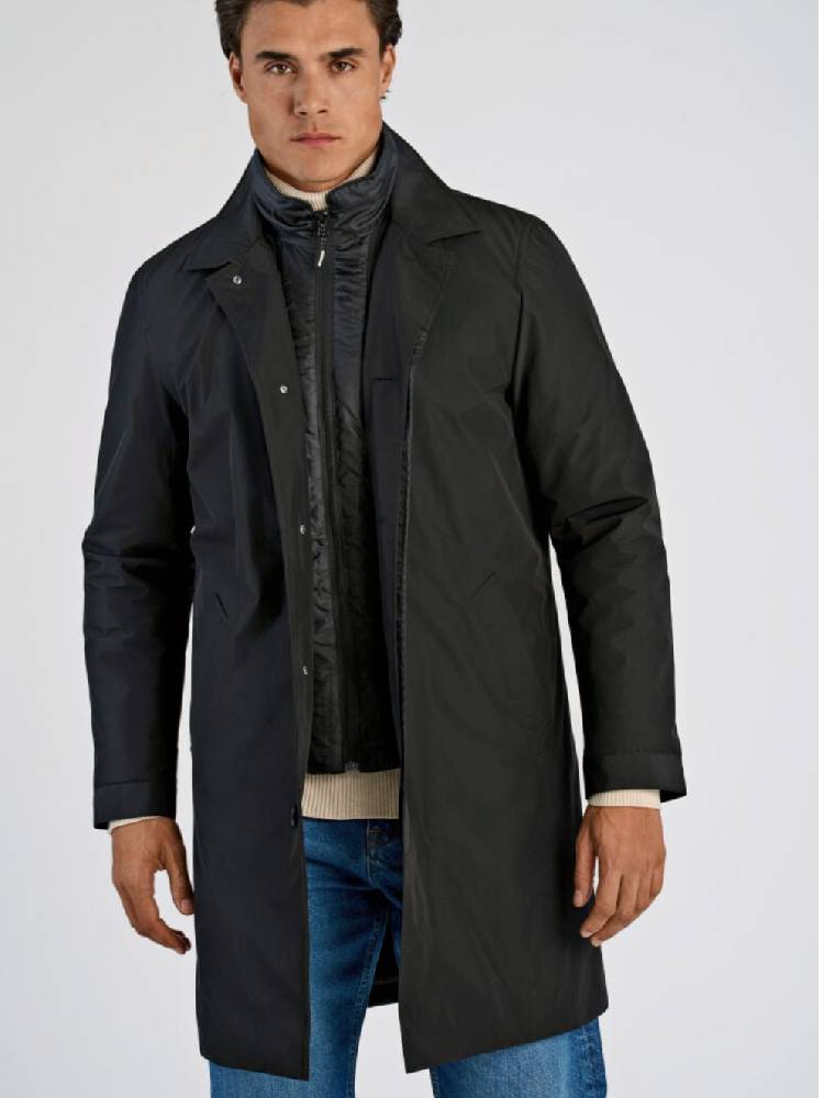 Mac coat w. detachable collar