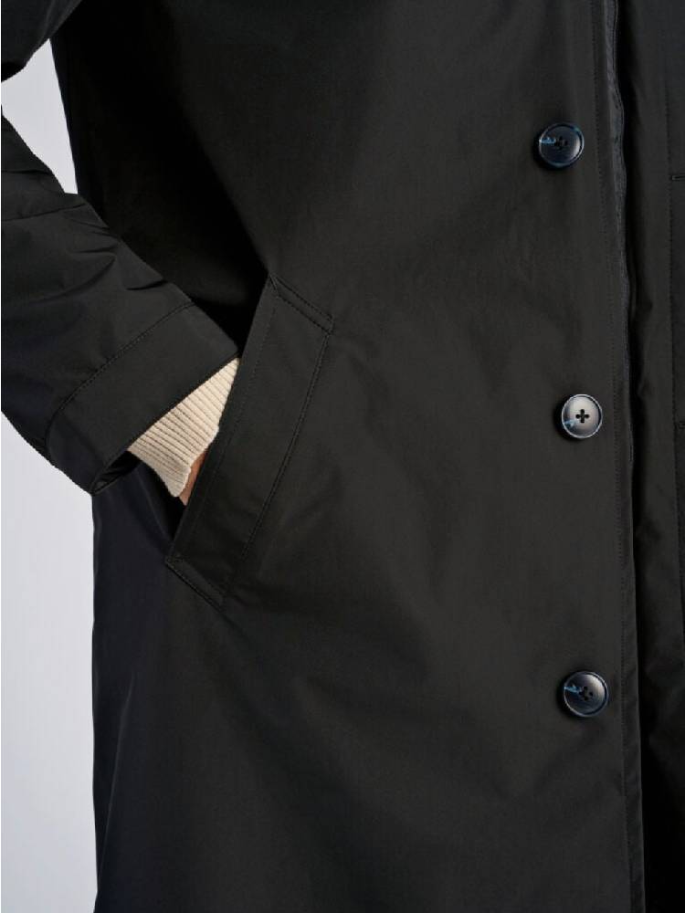 Mac coat w. detachable collar
