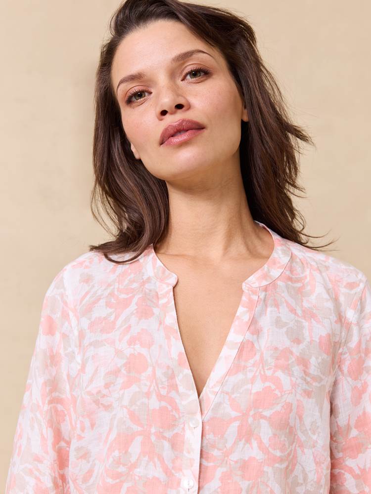 Lucia printet linbluse