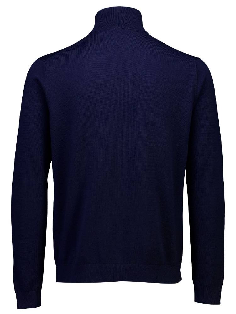 100% merino half zip knit