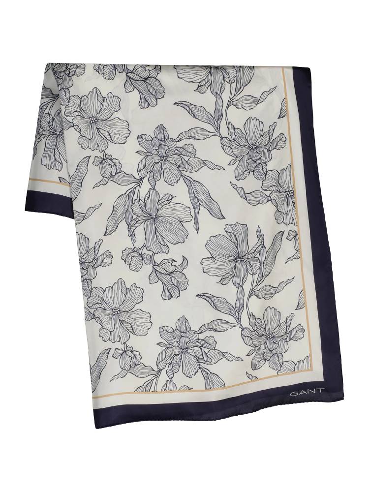 Floral Print Silk Scarf