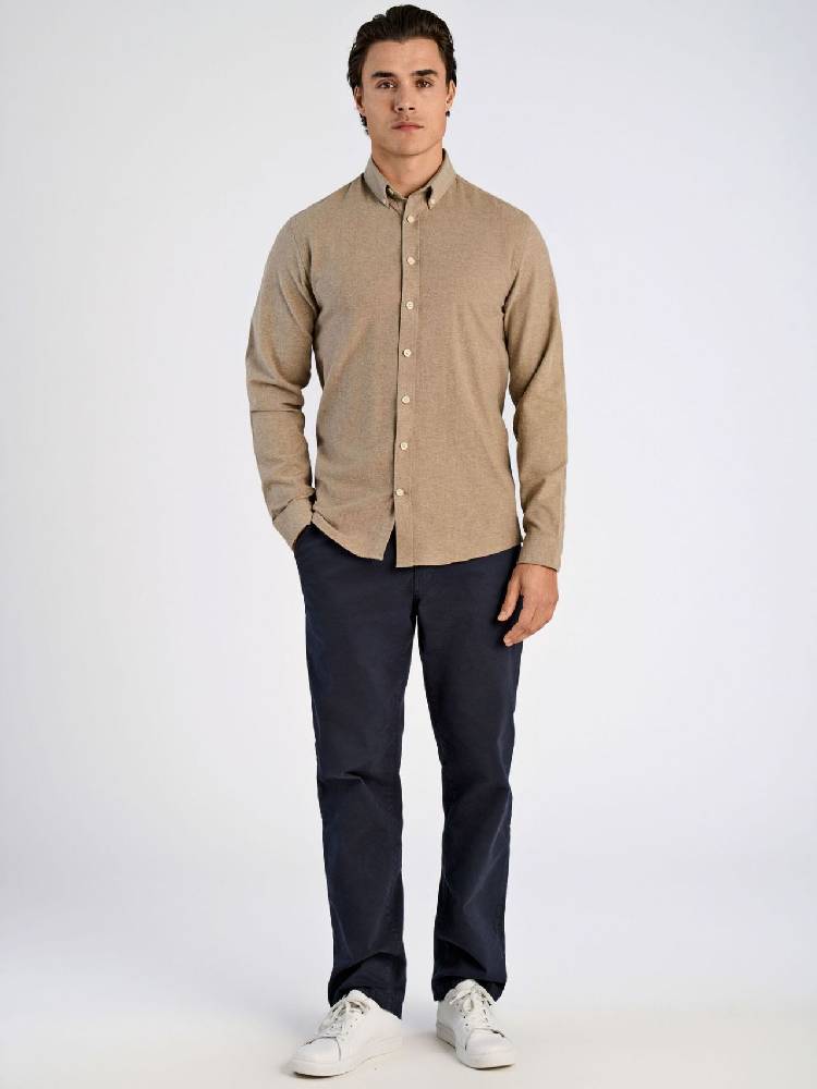 Mélange brushed shirt L/S