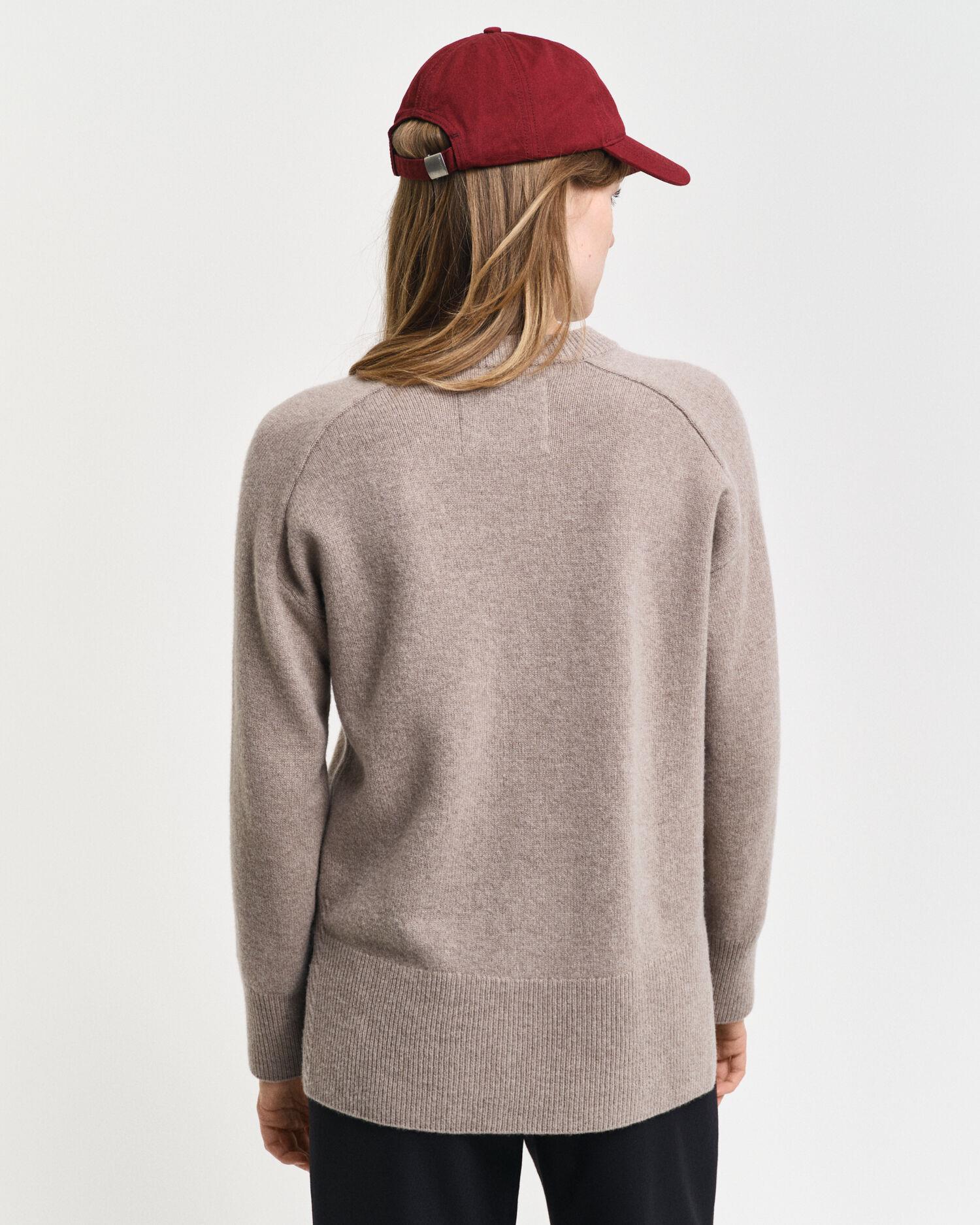 HERRINGBONE DETAIL C-NECK