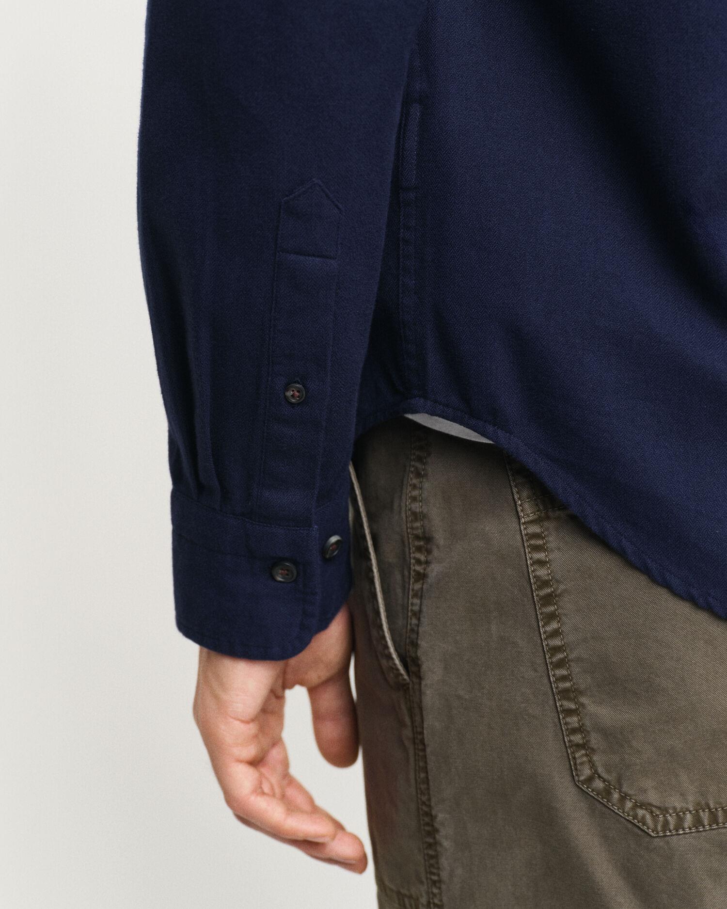REG HERRINGBONE FLANNEL SHIRT