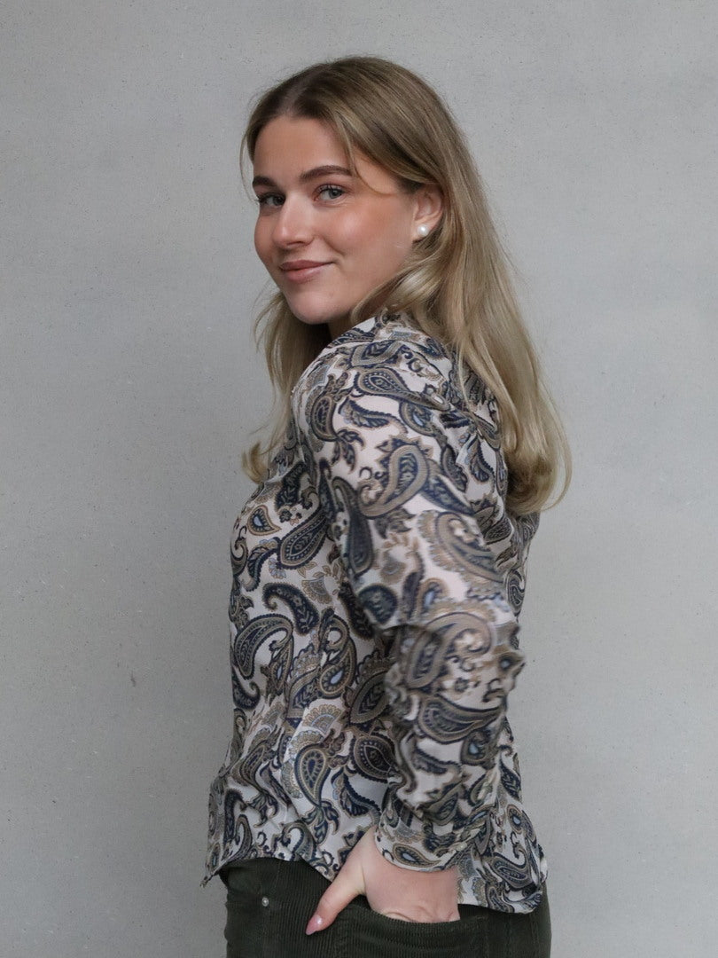 REG PAISLEY COT SILK SHIRT