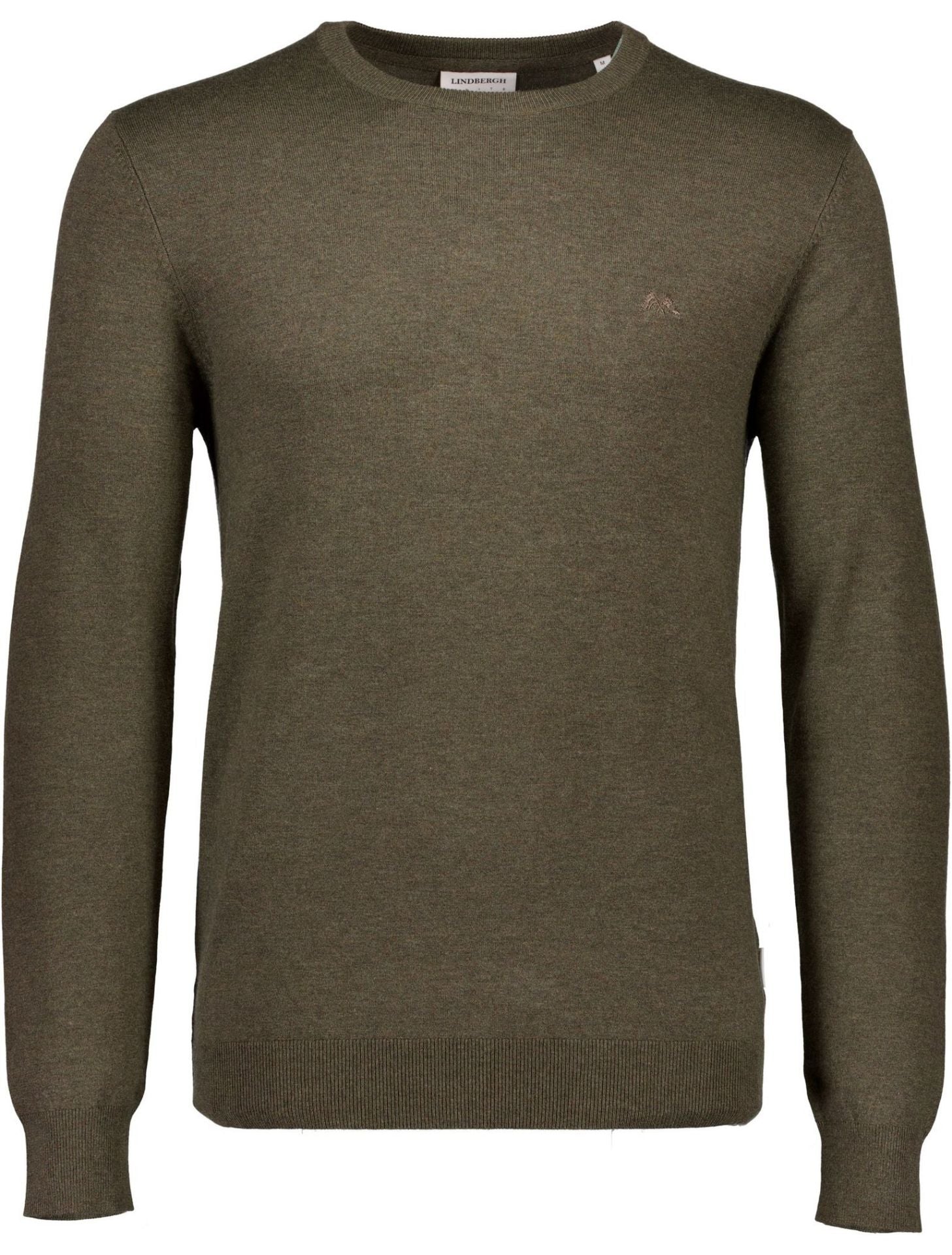 Melange round neck knit