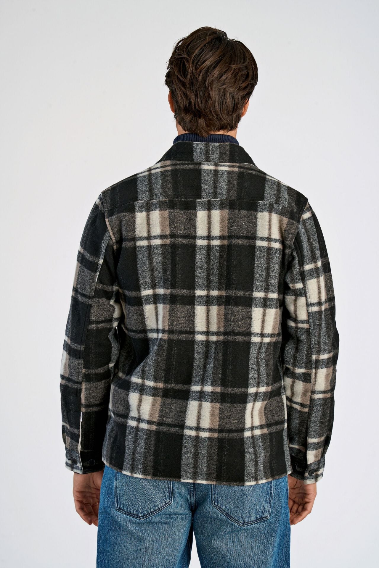 Brushed check overshirt