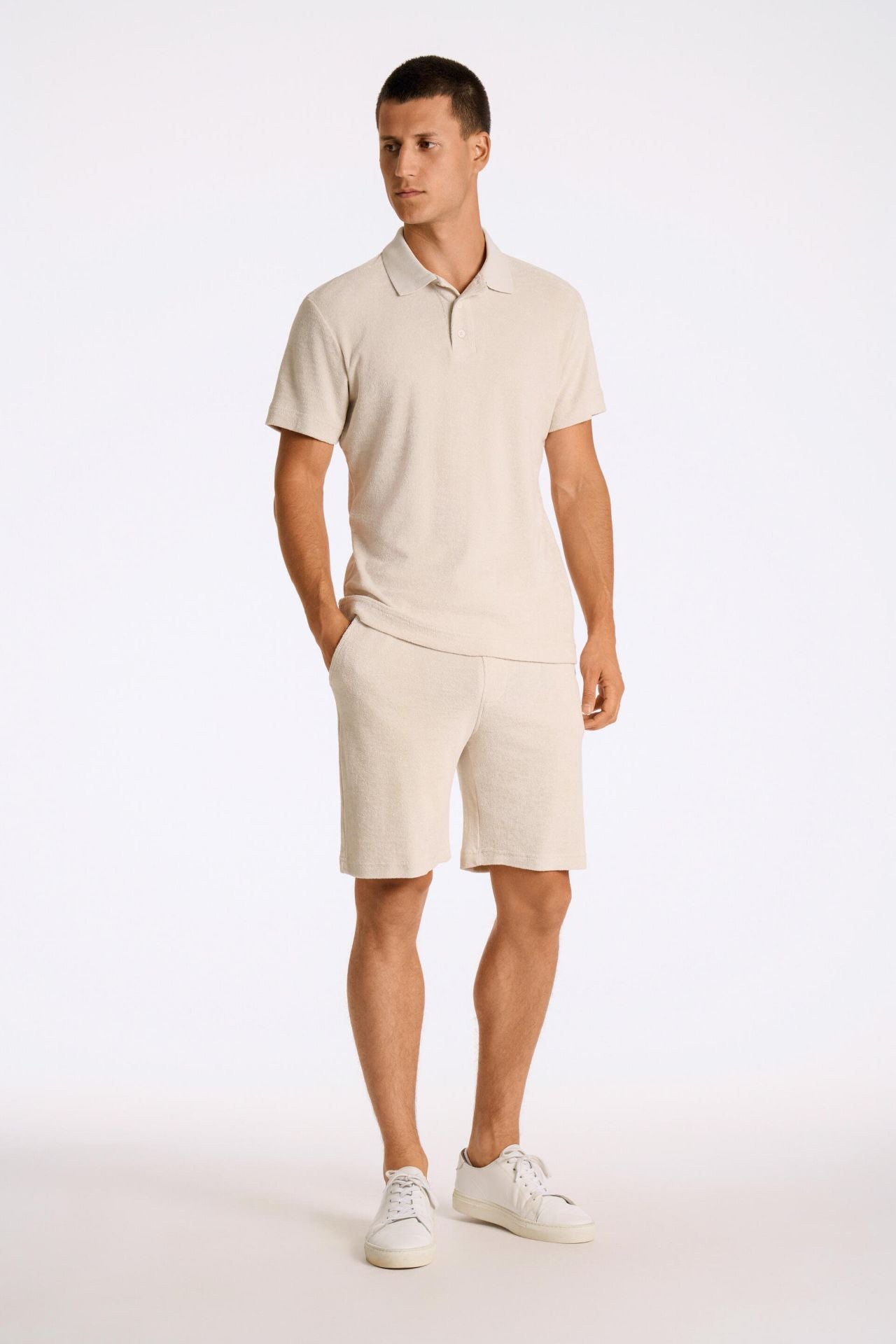Towel shorts w. elastic waist