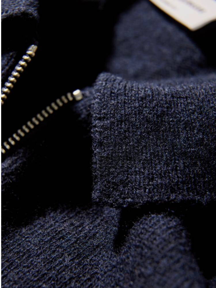 Lambswool L/S cardigan w zip