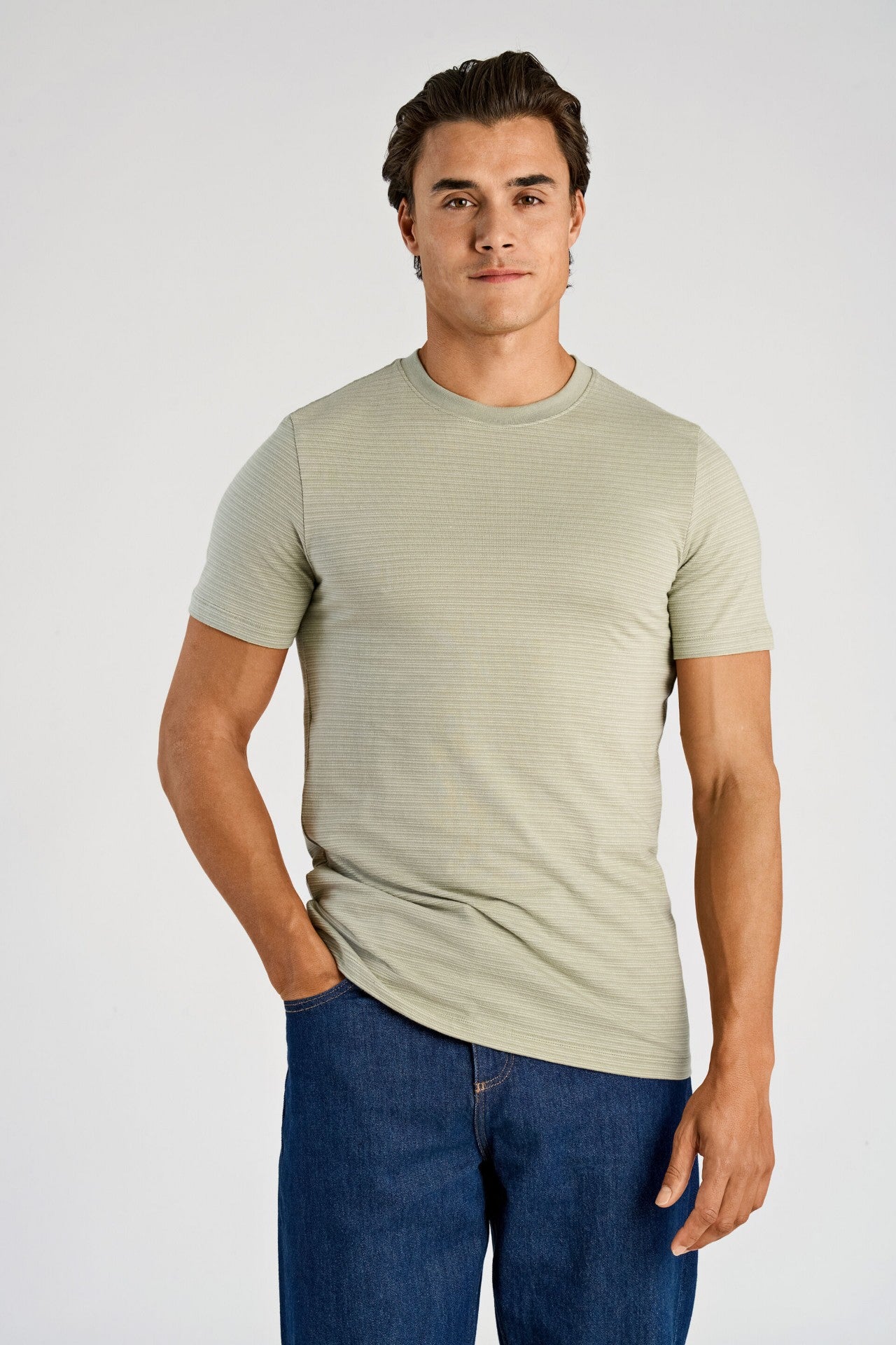 Striped o-neck tee S/S