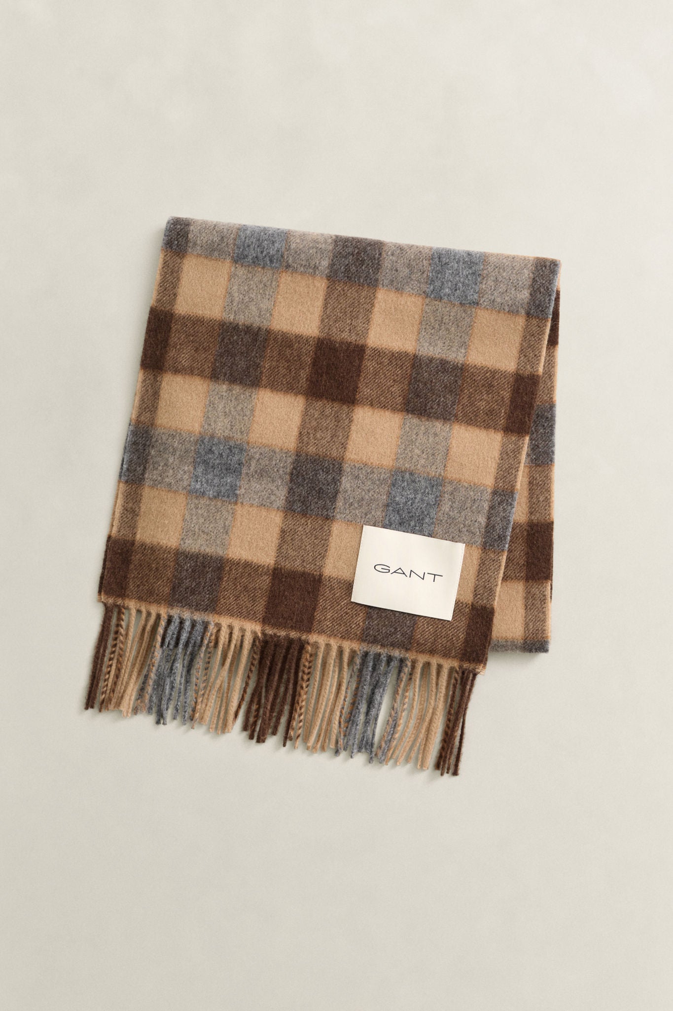 Checked Wool Scarf
