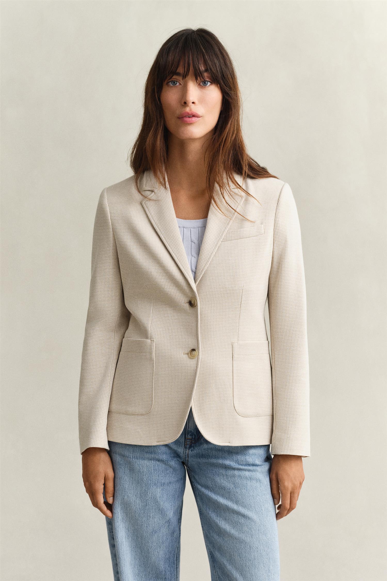 Slim Fit Piqué Blazer