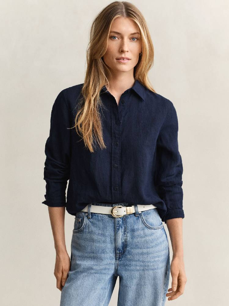 Reg Linen Ls Shirt