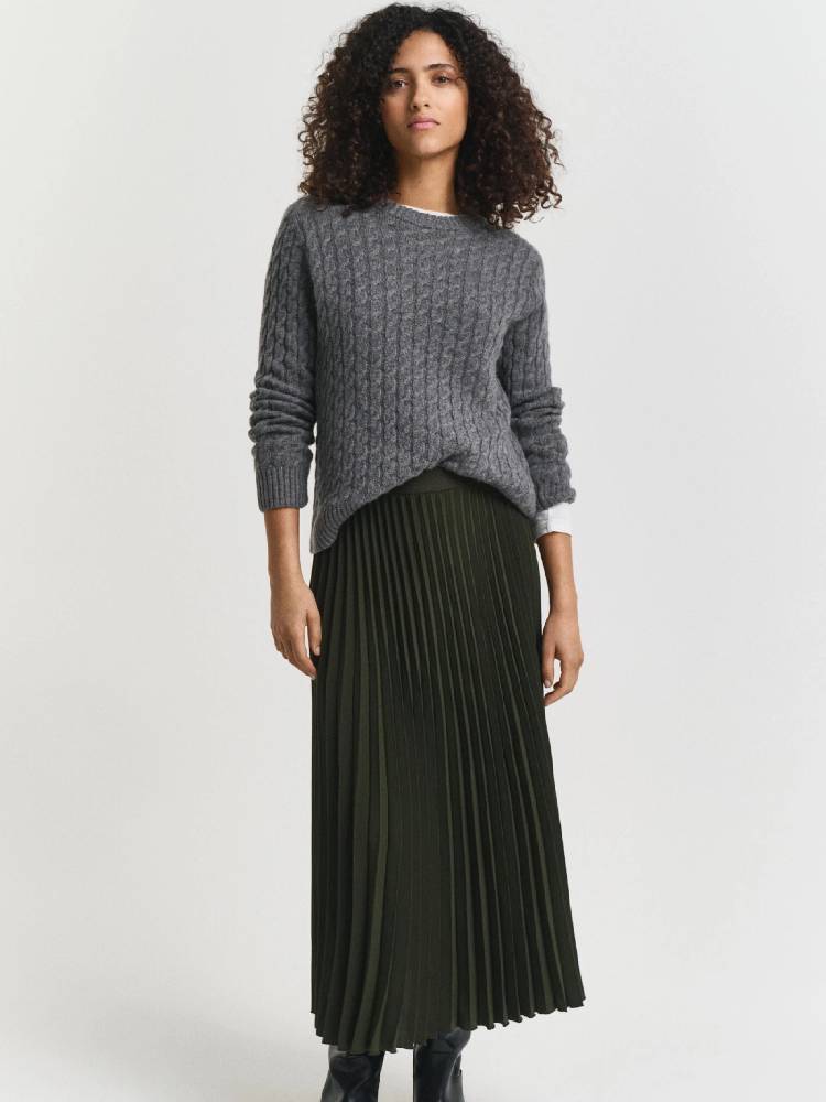 MIDI PLEATED SKIRT