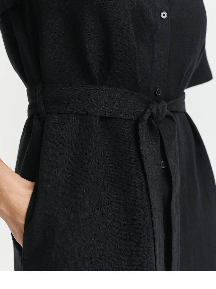 REG LINEN SS SHIRT DRESS