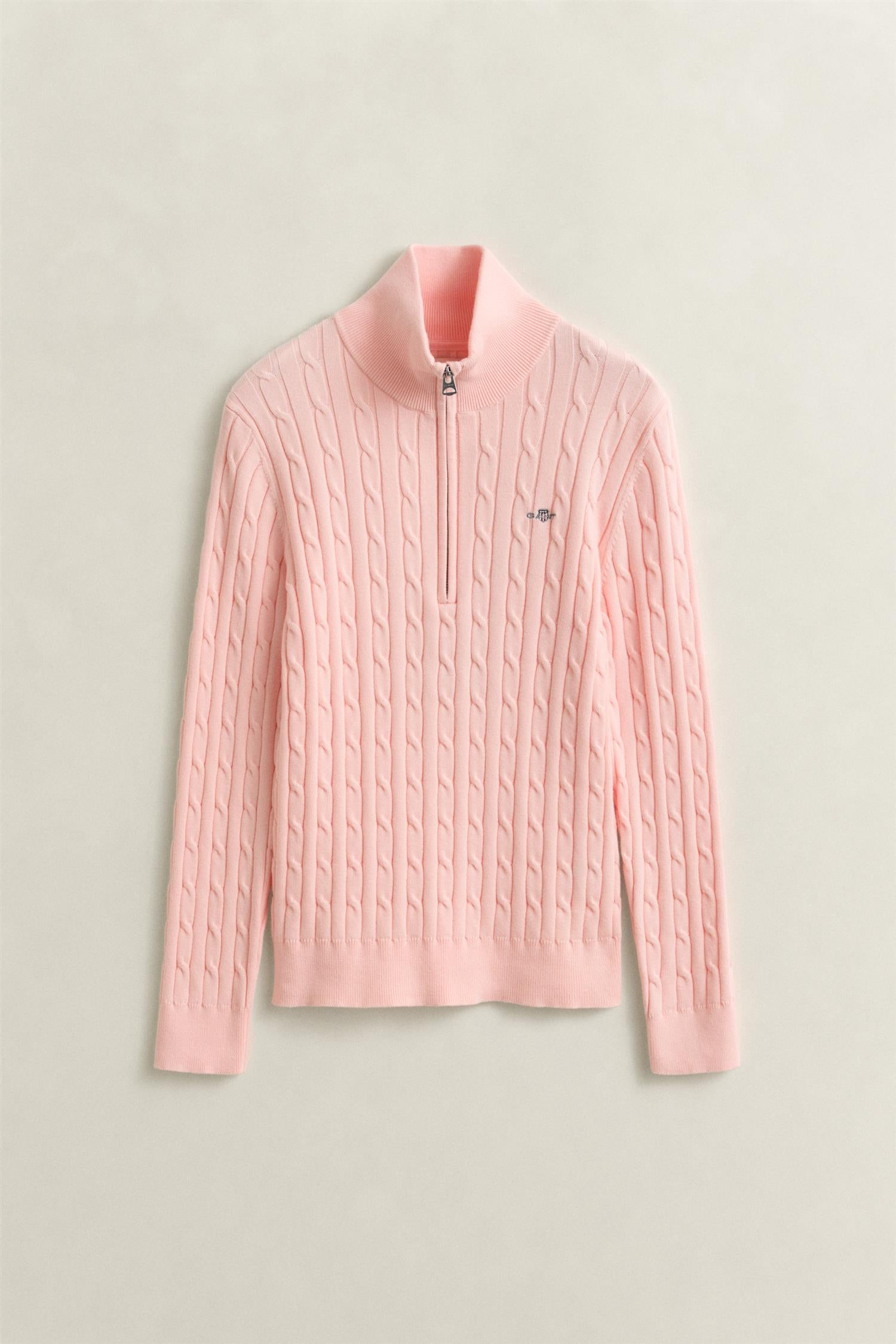 Stretch Cotton Cable Half-Zip