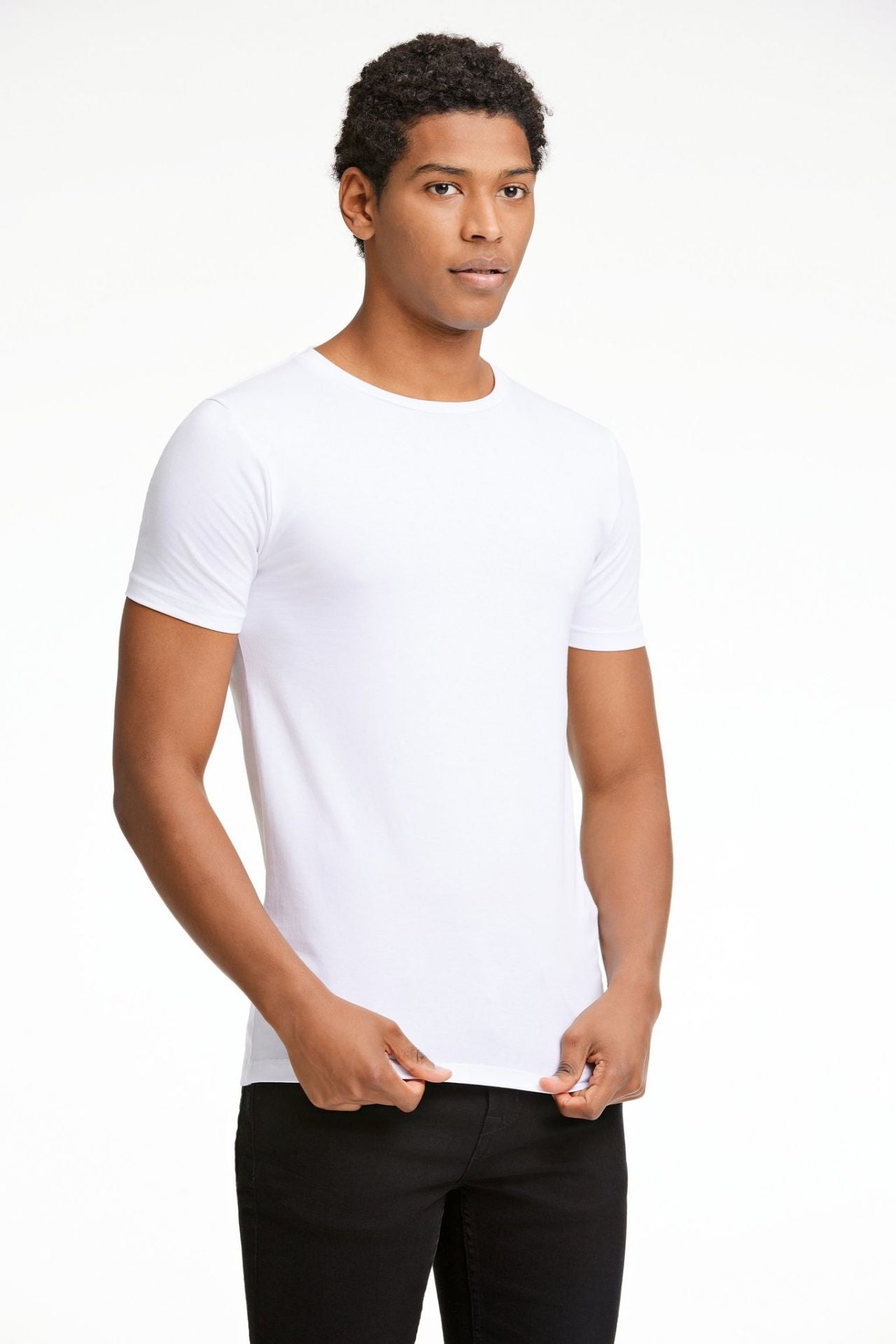 Mens stretch crew neck tee S/S