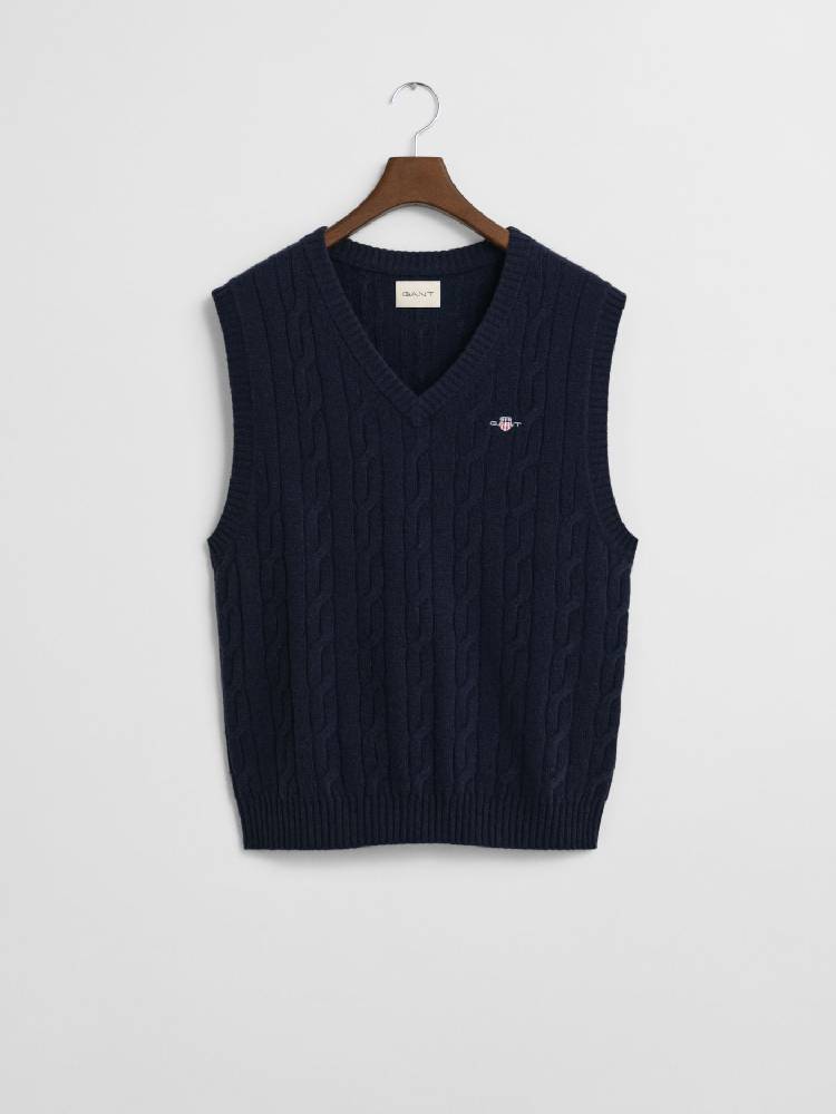 LAMBSWOOL CABLE VEST