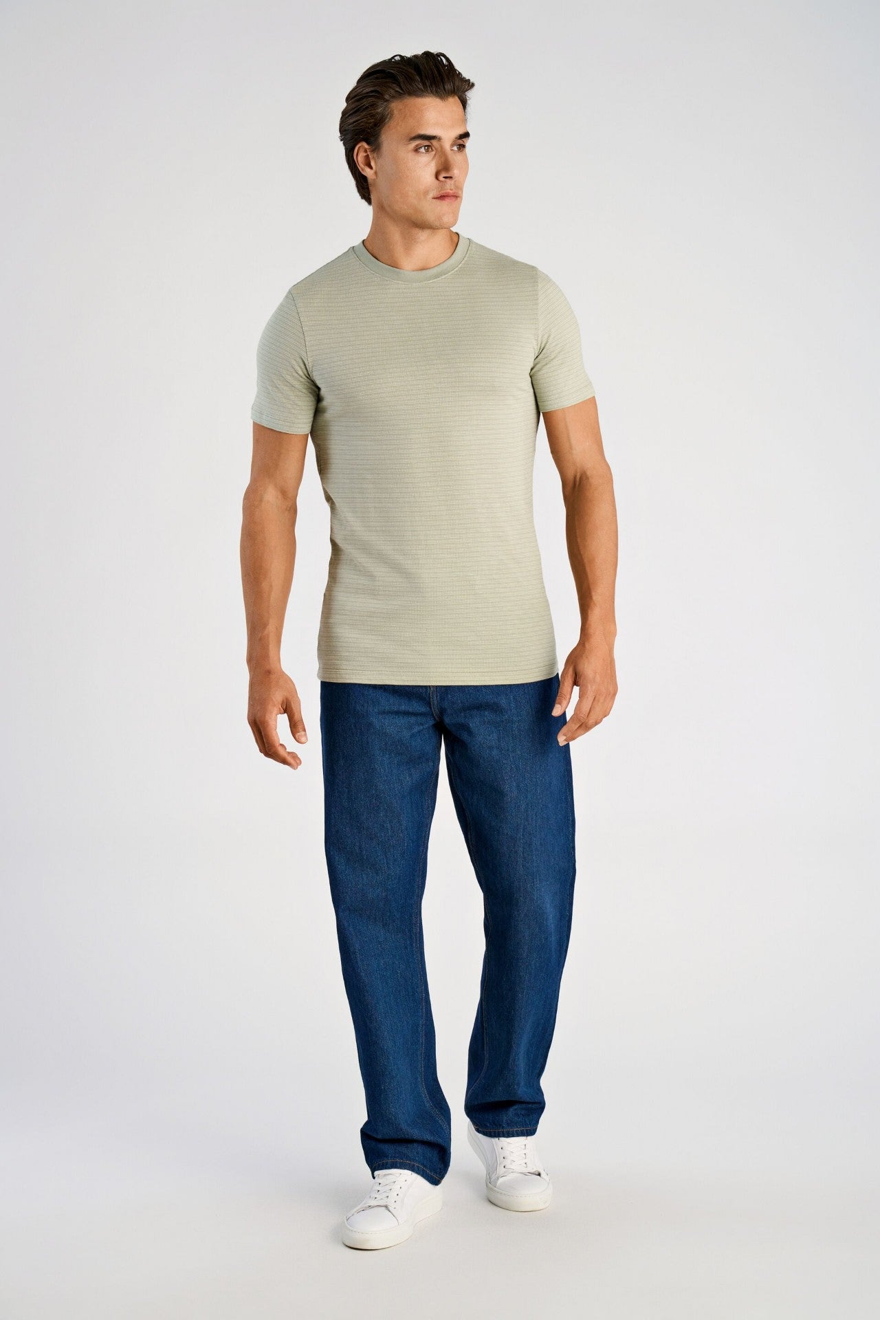 Striped o-neck tee S/S