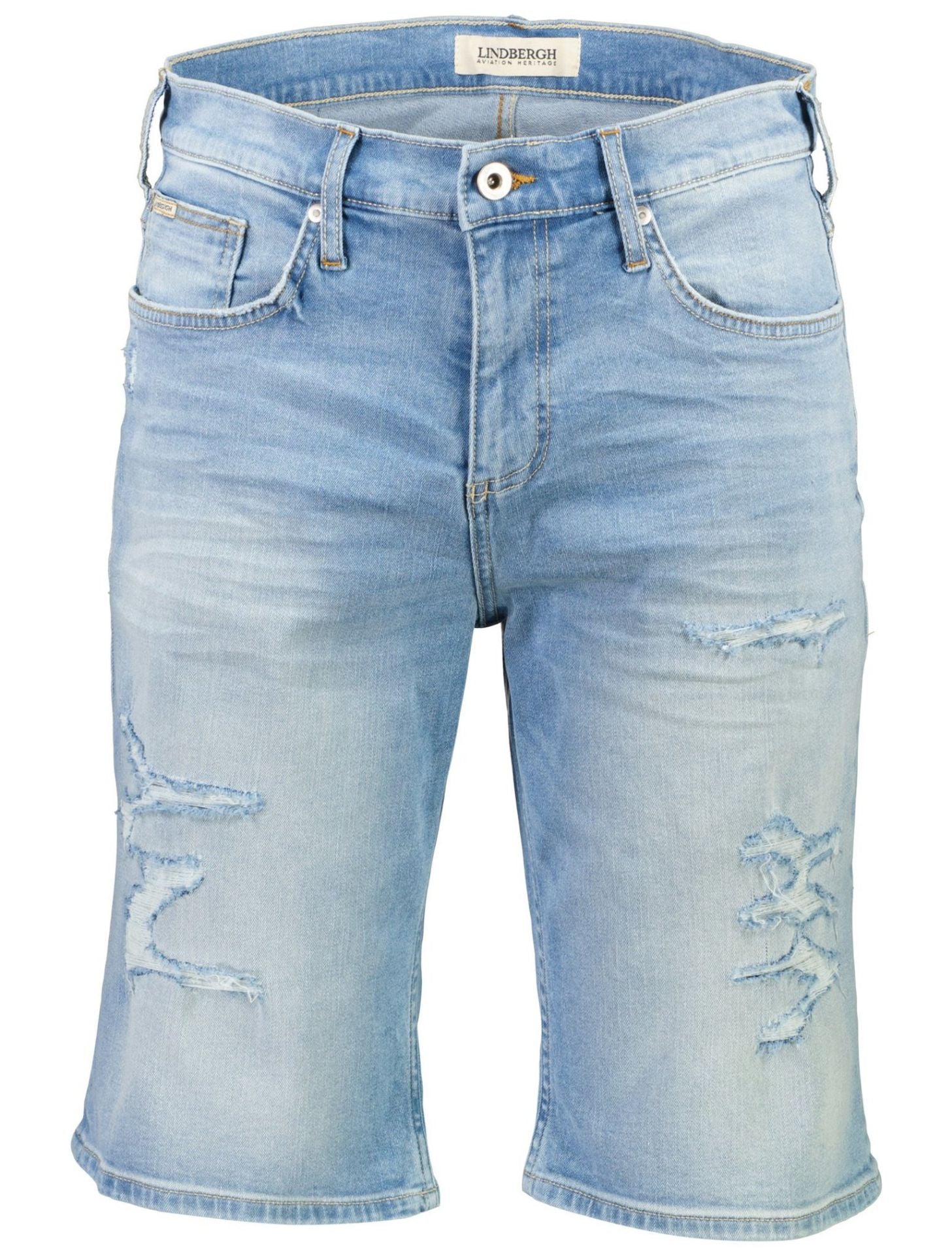 Stretch denim shorts
