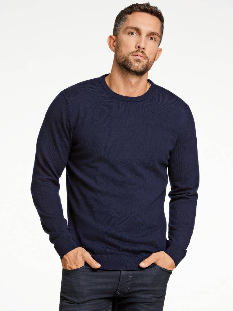 100% merino crew neck knit