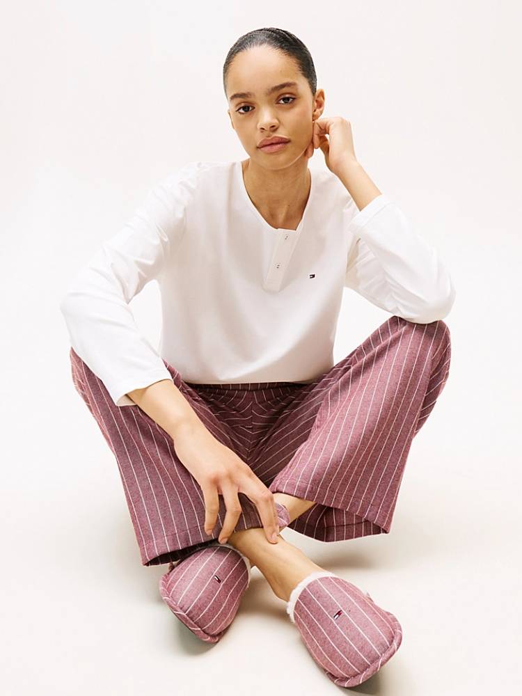 GIFT LS TEE FLNL SET W.SLIPPERS